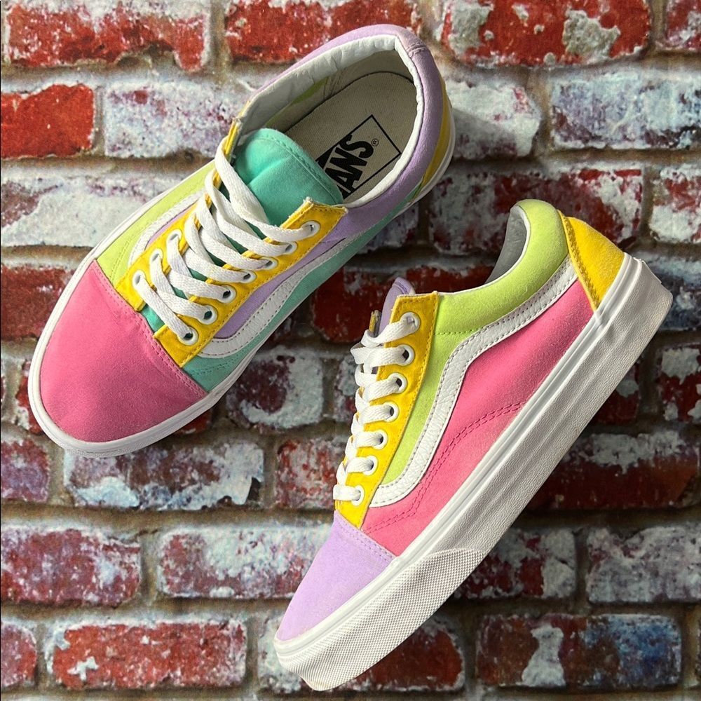 * Vans Women's Custom Pastel Hand Painted  Sneakers
